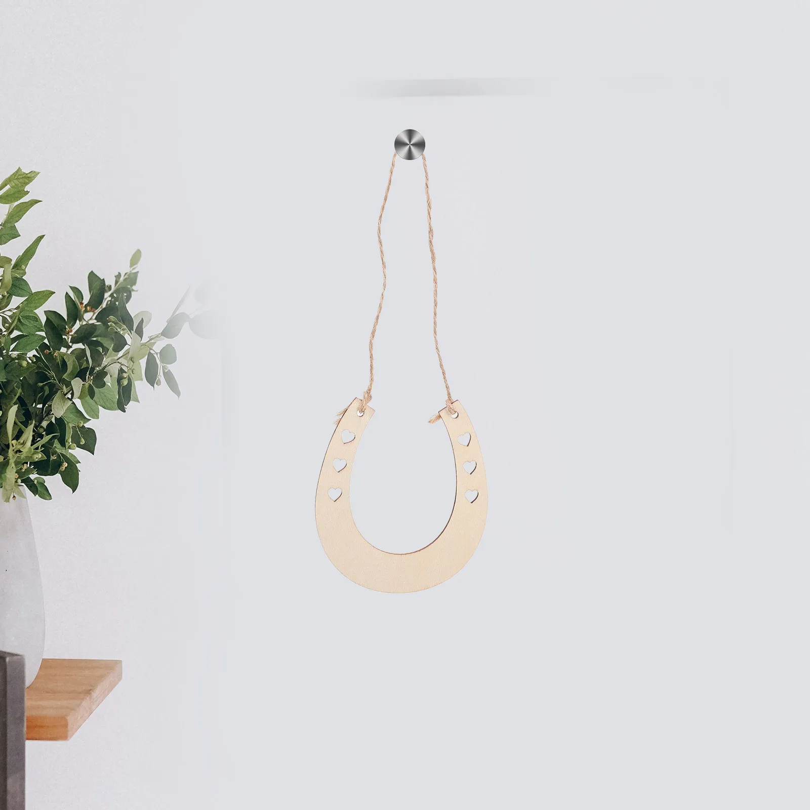 

12Pcs Horseshoe Wooden Cutouts Unfinished Wood Slices DIY Craft Supplies Decor Painting Graffiti Kids Room Wedding Party