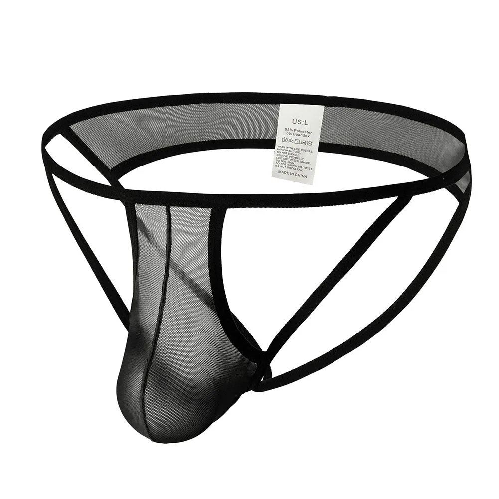 For Nighttime Bulge Pouch Mesh G-strings For Intimate Settings Sexy Low Waist Underwear Solid Pattern Breathable Fabric
