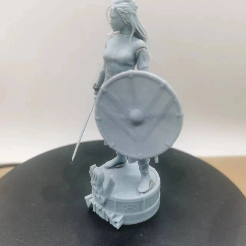 الراتنج الشكل 1/24 مقياس شجاع فايكنغ أنثى الجندي لتقوم بها بنفسك تجميعها أطقم منمذجة المفككة الديوراما والتماثيل غير مصبوغ لعبة هواية