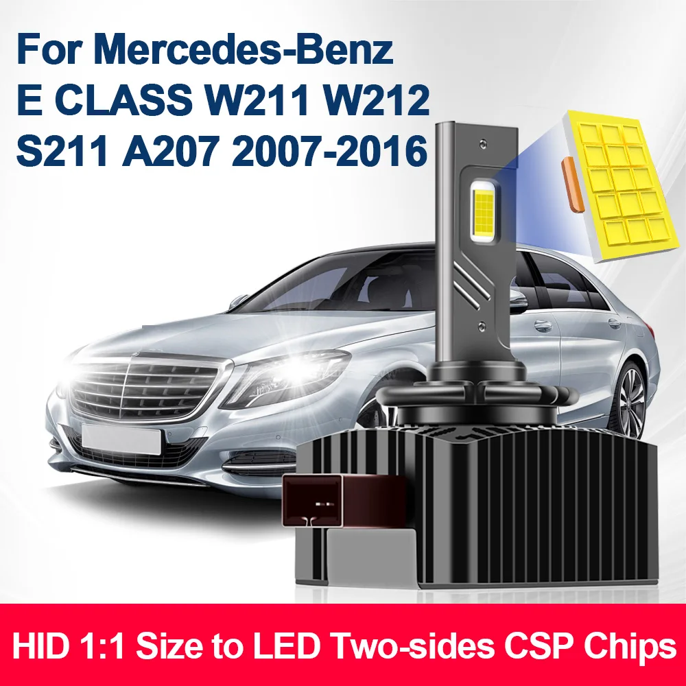 For Mercedes-Benz E CLASS W211 W212 S211 A207 2007-2016 LED Headlight Canbus 1:1 HID D1S Auto Car Bulb 110W 30000LM Super Bright