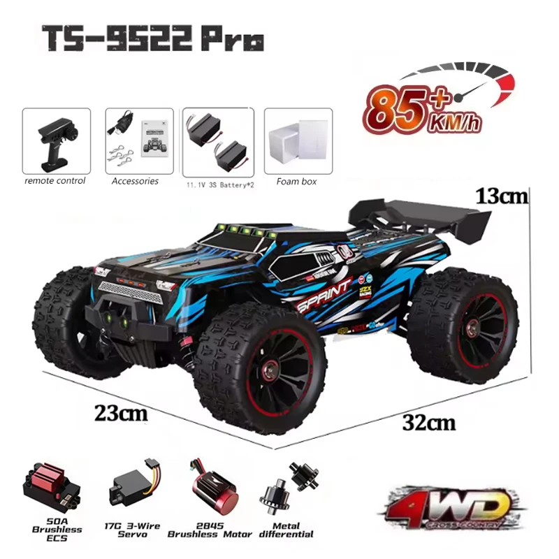 

WLtoys 9522 PRO RC Car 1:16 4WD Brushless 85KM/H 50KM/H High Speed Off-Road Drift Racing Car Boy Toy