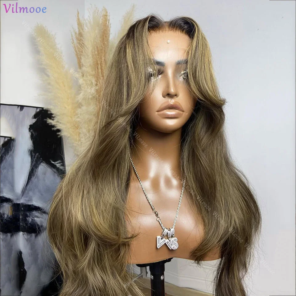 Glueless Silk Top 4/27 Colored 13x4 Body Wave Human Hair Lace Front Wig Brazilian Remy Highlight 5x5 Lace Closure Wigs For Women