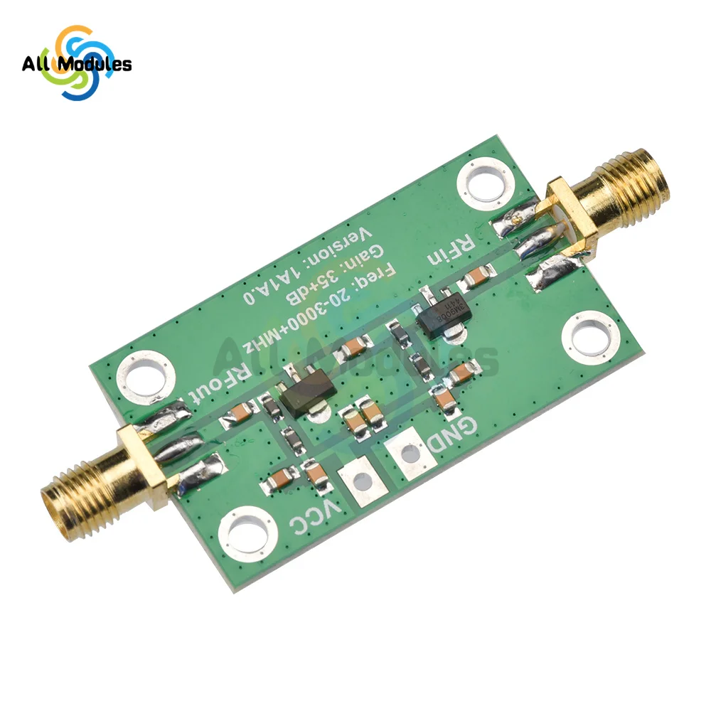 Gain Low Noise LNA RF Broadband Amplifier Module 20-3000MHz 35dB High Frequency Amplifier Board Gain For FPV Racing Drone