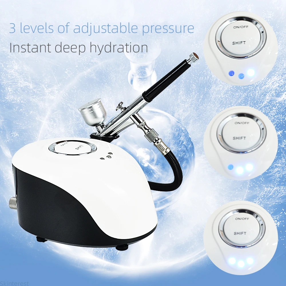 Water Oxygen Injector Machine Face Steame Compressor Facial Airbrush Moisturizing Makeup Tattoo Cake Nail Art Graffiti Tools