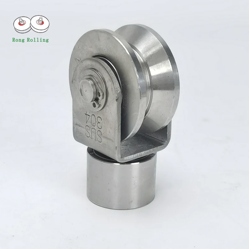 2inch 304 stainless steel V-groove universal wheel, universal pulley, slidjng gate accessoreis ground rail wheel/rollers/pulleys