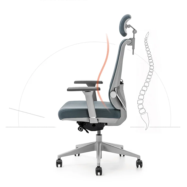 

HUASHI Breathable High Back Mesh Fabric Office Chair With Adjustable Back And Arm Reclining Chair