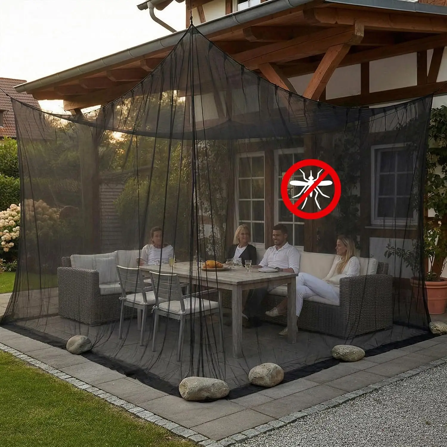 outdoor travel mosquito net 1 set double bed insect net portable enclosed camping tent for gazebos gardens balconies & terraces