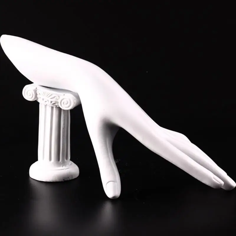 

R1WE Смола Манекен Рука Палец Перчатки Кольца Браслет Часы Дисплей Ювелирных Изделий