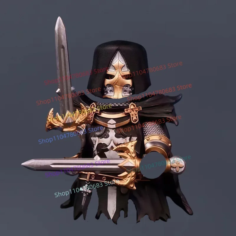 

MOC Building Blocks Medieval Crusader Mini Action Figure Assembly Model Display Anime Game Decor Toy Gift Collectible