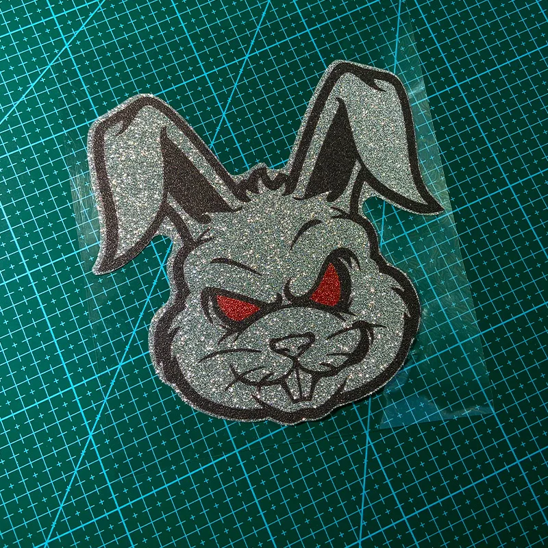 1PC Evil Rabbit Motorcycle Stickers Waterproof Scooter Windshield