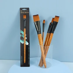 Pennello professionale in Nylon con venature del legno pennelli per pittura ad acquerello ad olio per guazzo pennello per olio acrilico forniture per pittura artistica