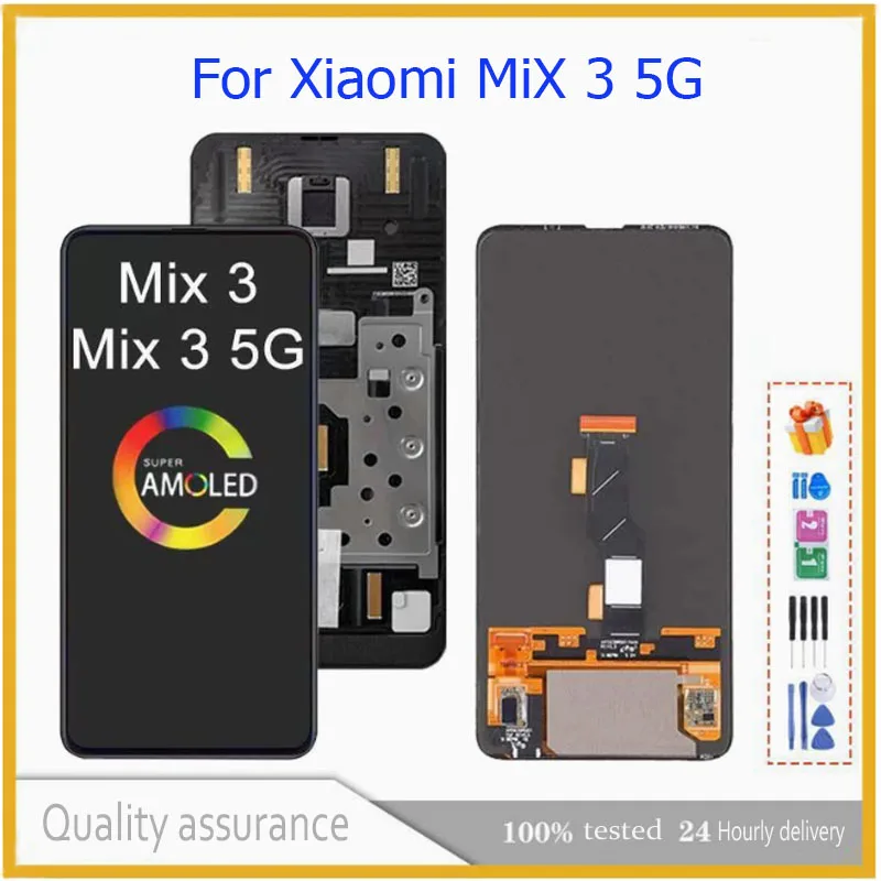 AMOLED For Xiaomi Mi Mix 3 LCD Display Touch Screen Digitizer with Frame 6.39