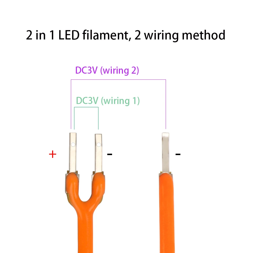 1.5mm Ultimate Thin Free Cut Flexible LED Filament for LED Bulb DIY 300mm DC 3V Lamp DIY Parts Pink Warm White Blue Green image 3