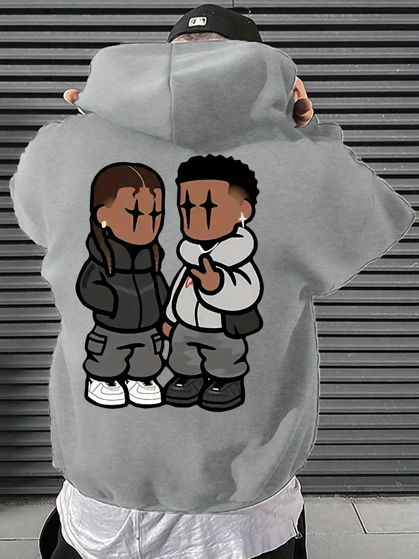 هوديي رجالي بطبعات شخصية كرتونية، سترة كاجوال على طراز الشارع مناسبة لجميع المواسم