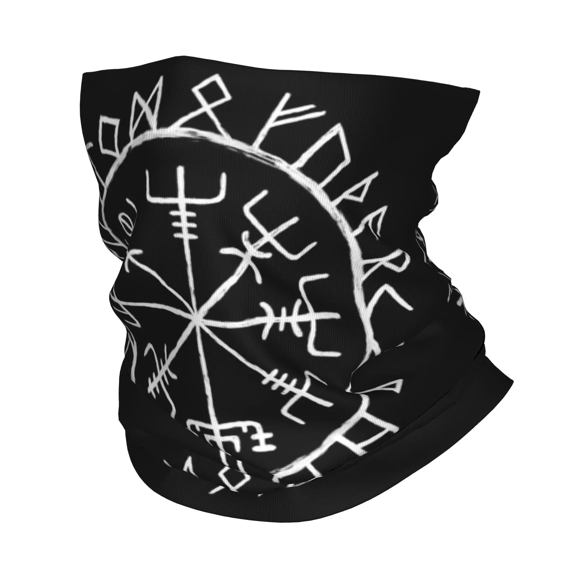 Nordic Mythology Rune Circle Viking Bandana Neck Warmer Women Men Winter Ski Hiking Scarf Gaiter  Face Cover