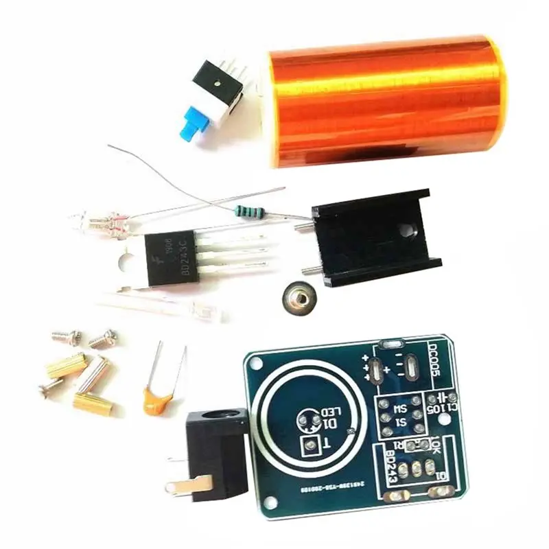 ABRI-3X BD243 Mini For Tesla Coil Kit Empty Lights Technology DIY Electronics BD243C DIY Mini For Tesla Coil Module, DIY Kit