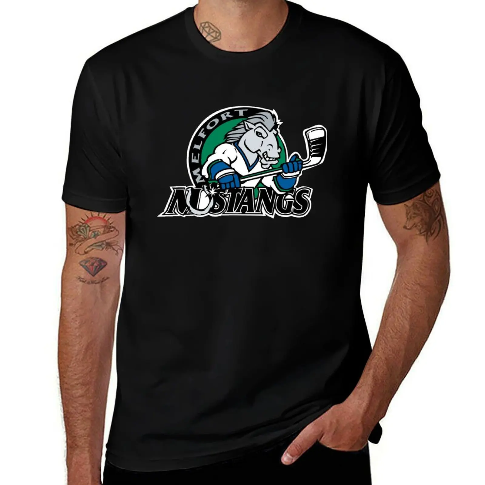 

Melfort Mustangs T-Shirt cotton t shirt pack t shirts for man graphic tees