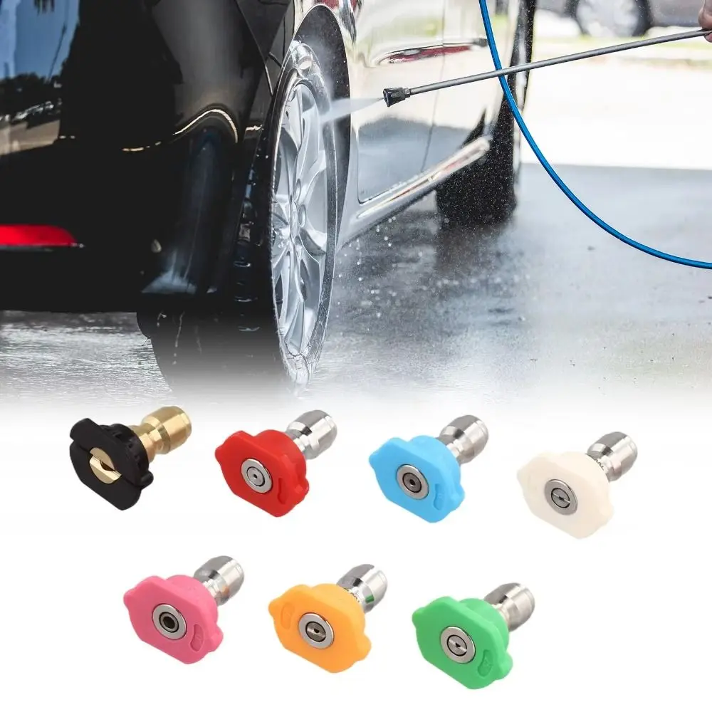 

5/7 PCS 5/7-Piece Set Washer Nozzle Tip Set 1/4 Inch Quick Connector 4000 PSI Pressure Washer Nozzle Tip Nozzle Holder