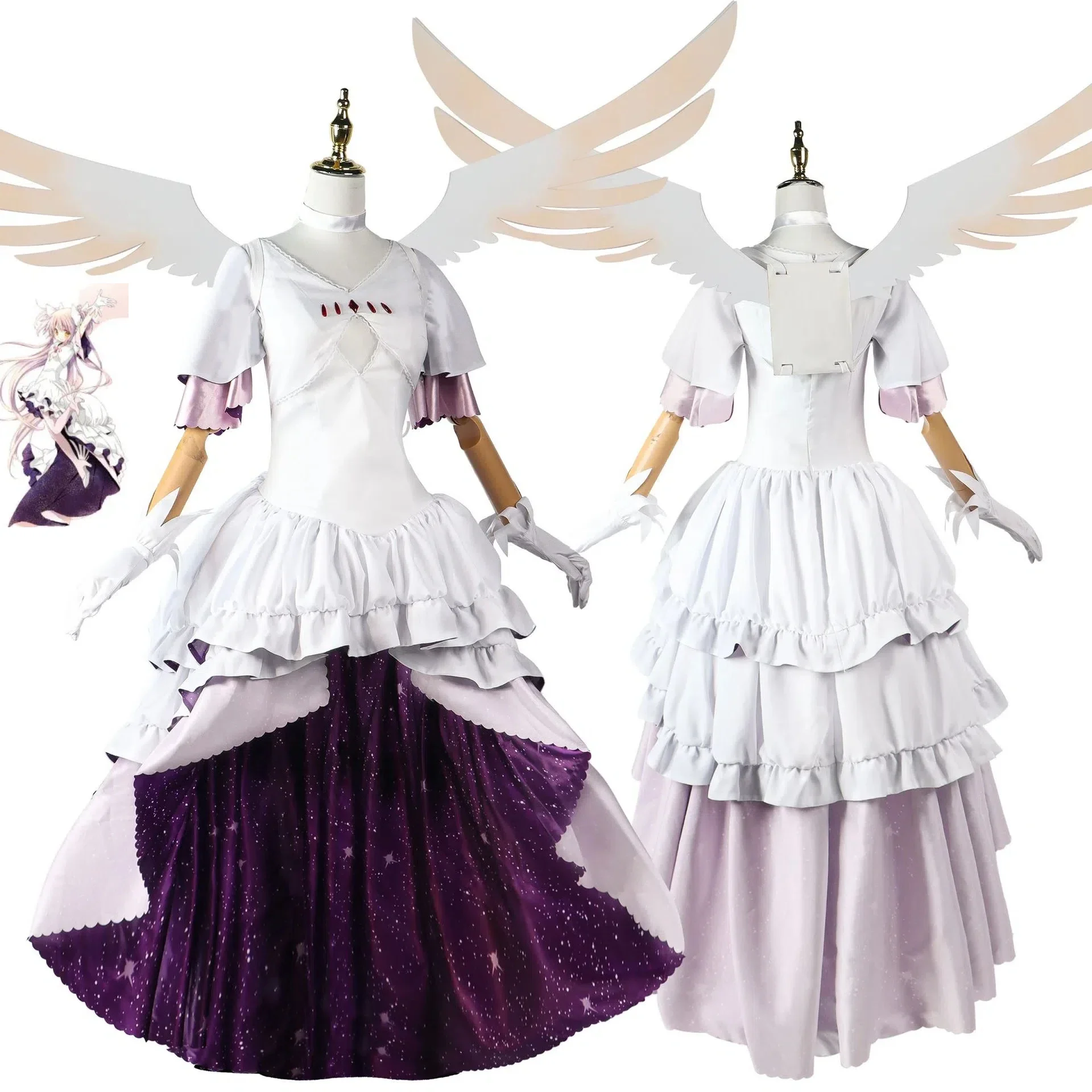 

Канаме Мадока Косплей Костюм Аниме Puella Magi Madoka Magica Celestial Being Outfit Хэллоуин Женское Платье Для Ролевых Игр