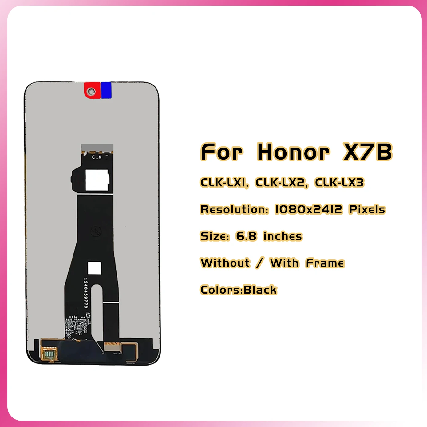 6.8 "X7B LCD CLK-LX1, CLK-LX2, affichage CLK-LX3 pour Huawei Honor X7b LCD écran tactile Hébergements eur assemblée remplacement