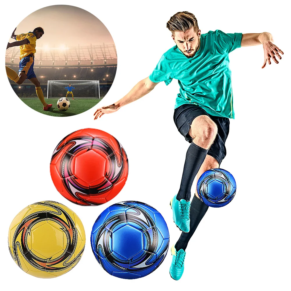 Size 5 Machine Stitched Football PU Match Training Football Waterproof Professional Soccer Ball for Sports Match Game