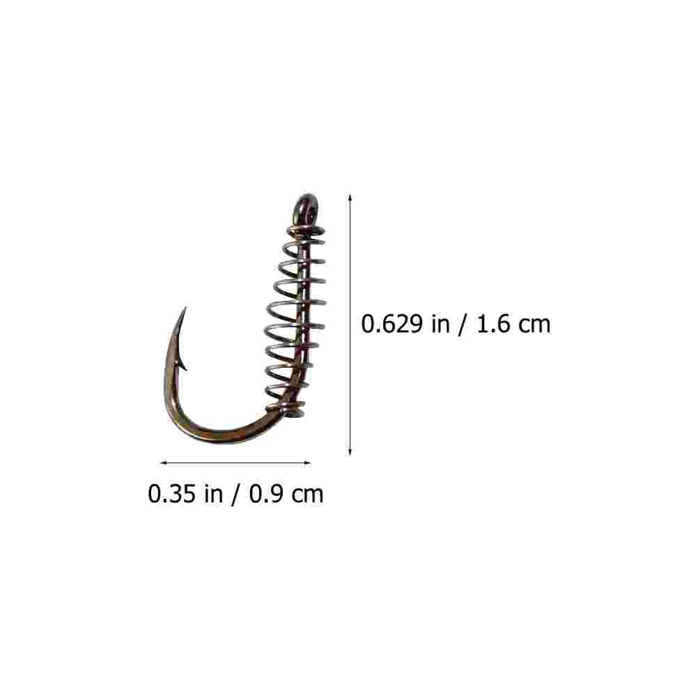 용수철 후크 미끼 전문 물고기 휴대용 낚시 고정장치, 외부 낚시 후크, 메기 태클, 고탄소강 도구, 10 개