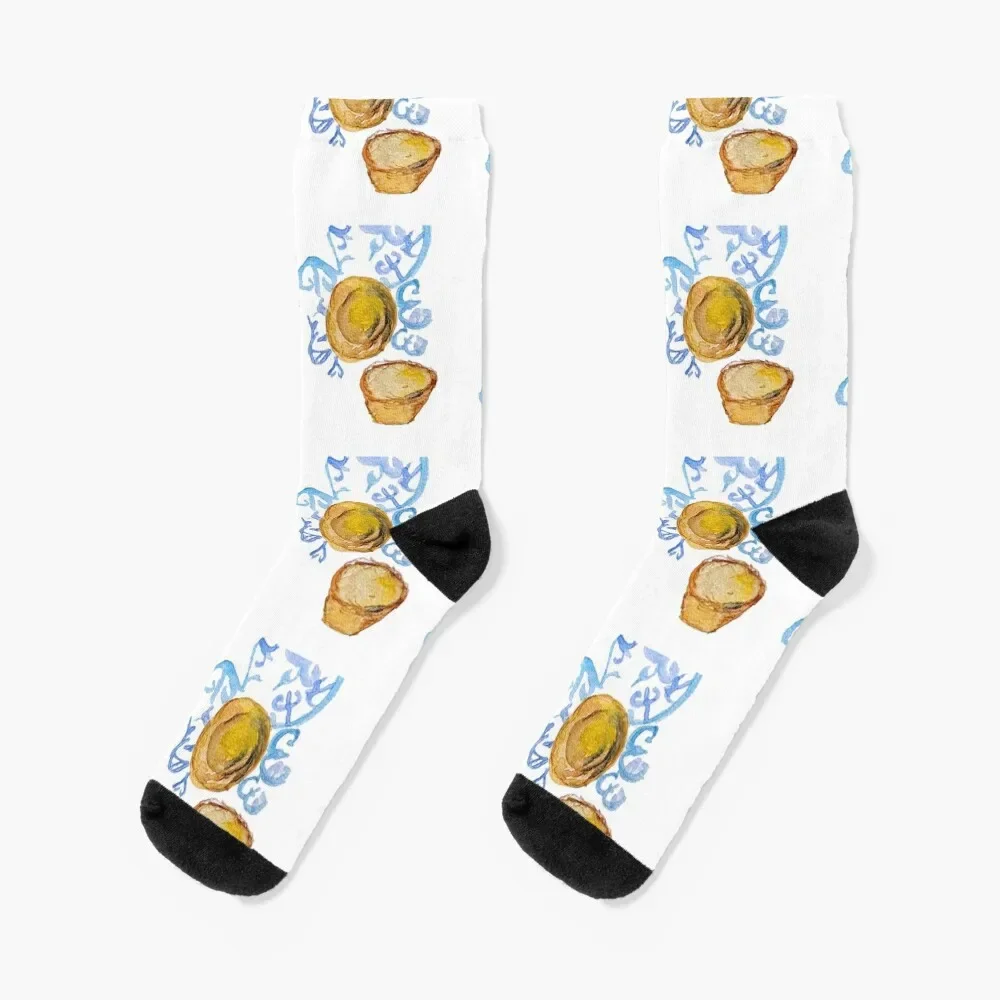 Portuguese Pastel De Nata Socks men cotton high quality sports stockings Soccer Socks For Men Women's