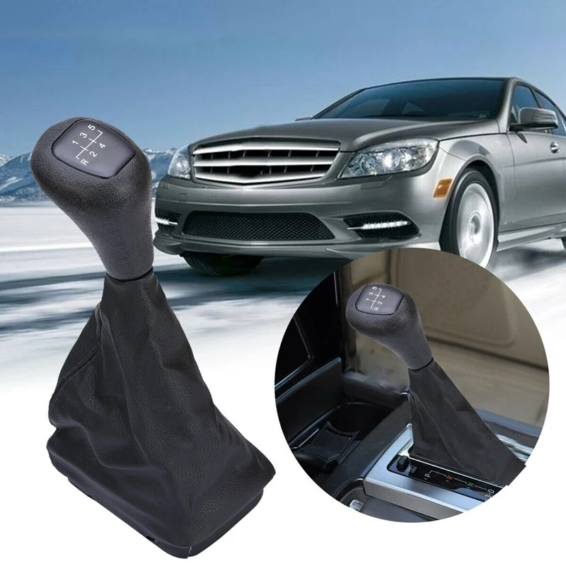 5 Speed Gear Shift Knob Gaiter Boot For Mercedes W202 C W208 CLK W210 E