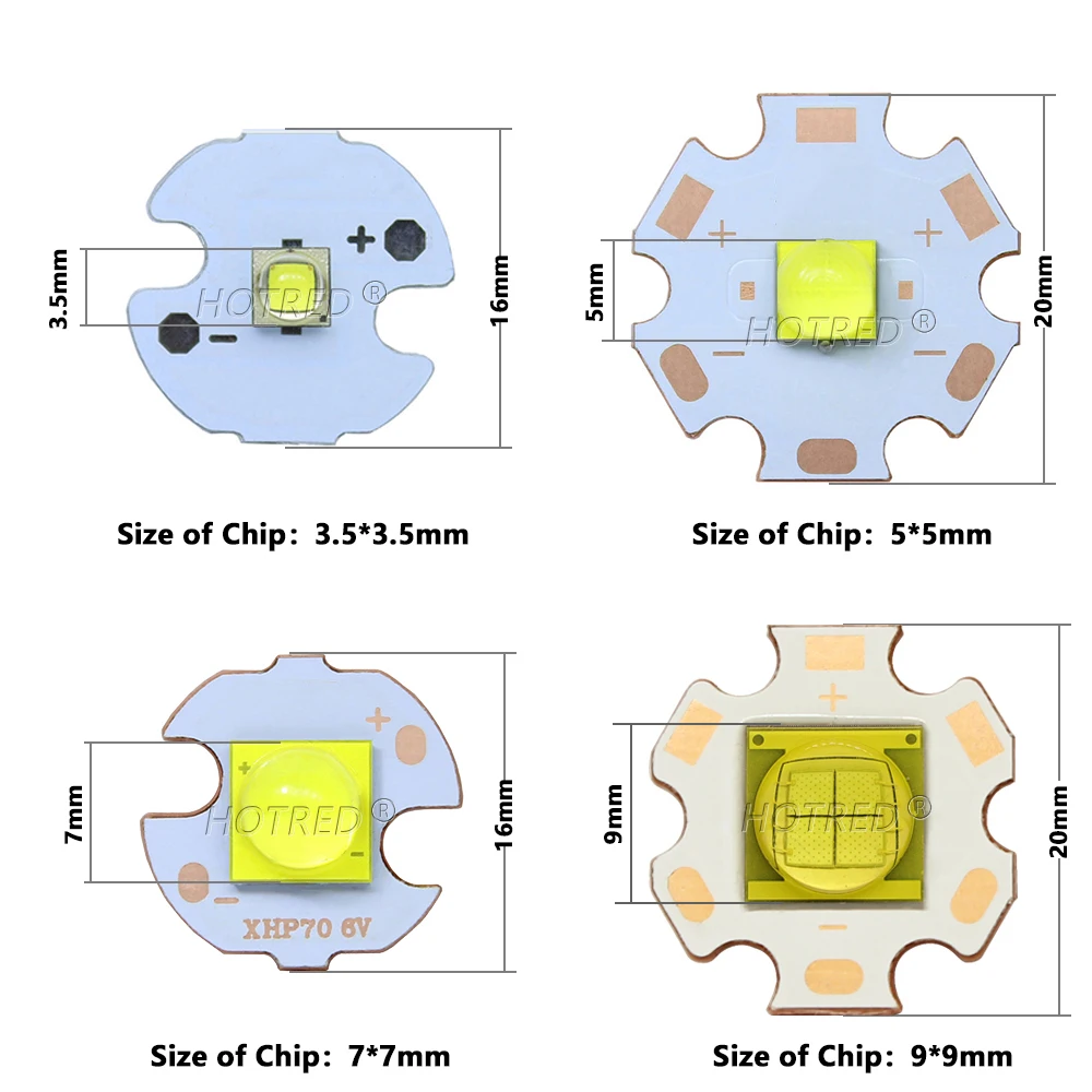 LED Chip Beads 3W XPE 5W XPG2 XML T6 XML2 XHP70 XHP90 XHP110 3A 6A 9A 10A 24A 18W 24W 45W 72W DC3-5V DC6-8V 24V Lamp Flashlight