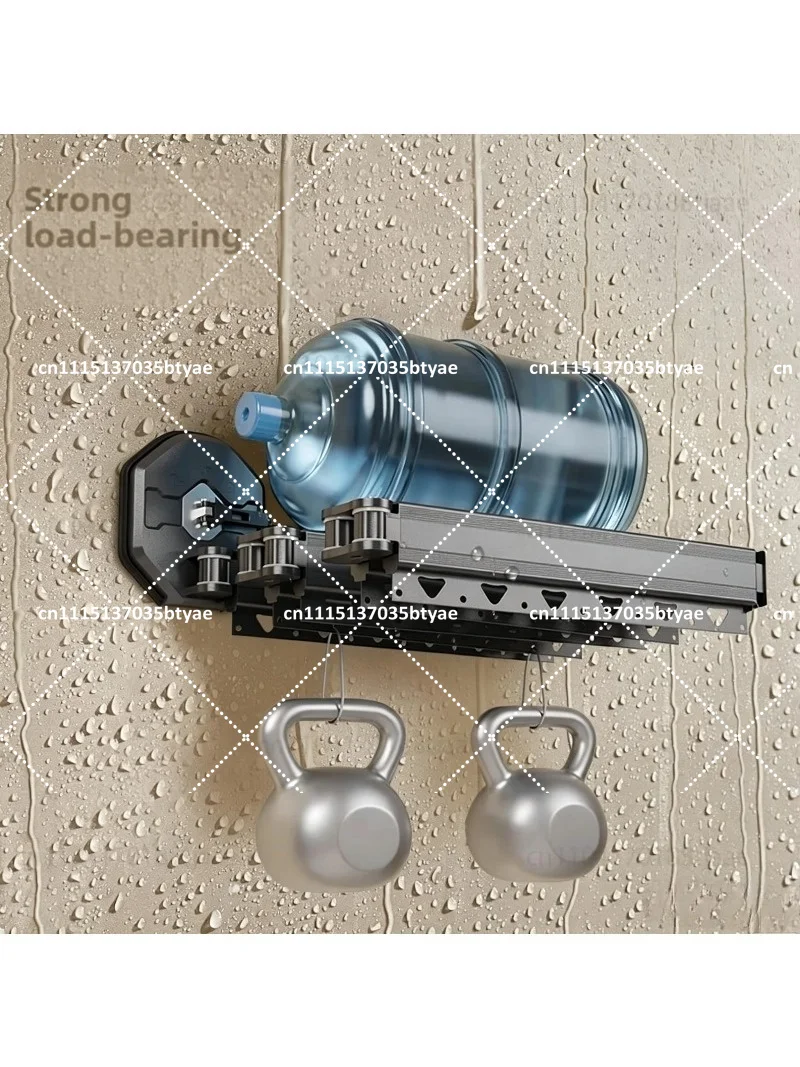 Shower curtain folding invisible bathroom punching-free bathroom bath waterproof partition dry and wet separation curtain