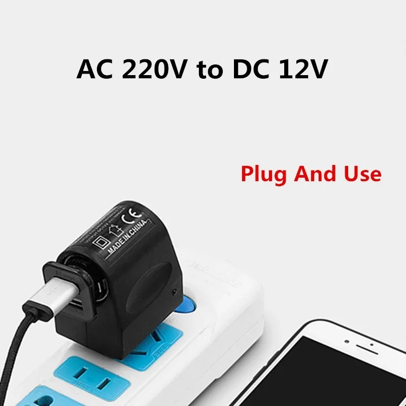 EU US Plug Car Cigarette Lighter AC 220V to DC 12V Power Electrico Charge Adapter Convertter Car Charge Accessory