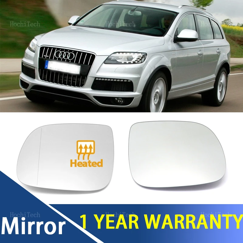 For Audi Q5 SQ5 8R TFSI TDI 2008-2017 Q7 2010-2015 Accessories Left or Right Door Side Heated Wing Mirror Glass Rearview Plate