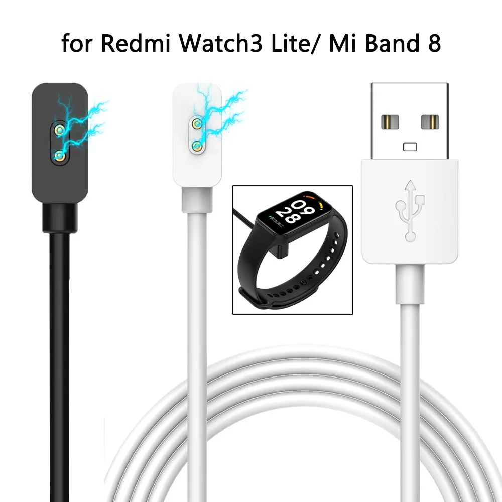 USB Charger for Redmi Watch 5 lite/ Xiaomi Mi Band 8/9/ Redmi Band 2/ Watch 3 Active/ Smart Band 8 Pro Charging Cable Magnetic