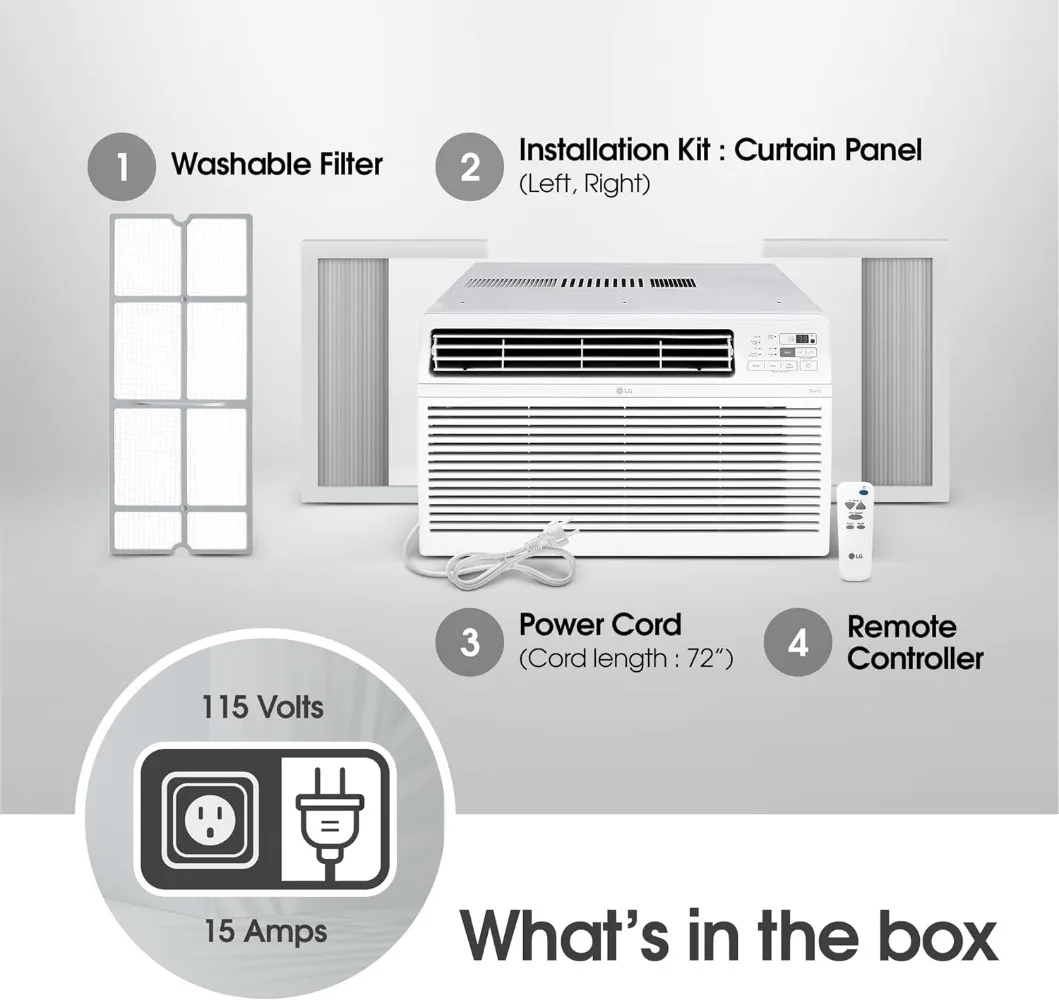 Climatiseur de fenêtre 12000 BTU télécommandé, application WiFi, filtre lavable ultra silencieux, refroidit cape, fédération pour moyen, nouveau, 2023