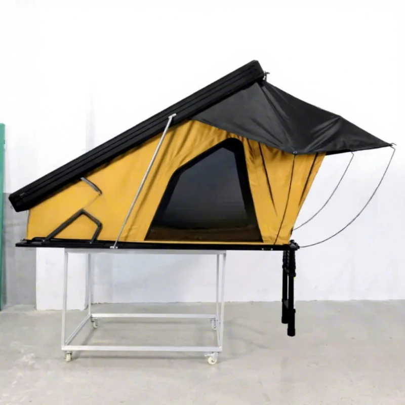Factory Wholesale Aluminum Alloy Triangular Raised Roof Outdoor Camping Car Tent 3000mm Waterproof Double Layer