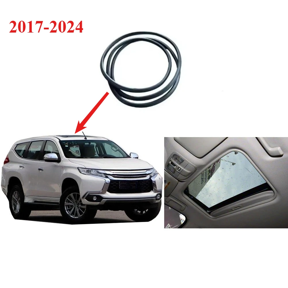 

1 Piece Sunroof Window Glass Rubber Strip for Pajero Sport KR 2017-2019 Sealing for KS 2019-2024 Roof Glass Protective Rubber