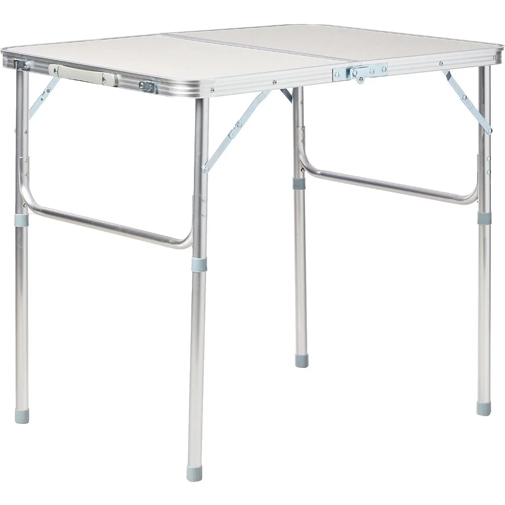 Lightweight Adjustable Portable Folding Aluminum Camp Table with Carry Handle