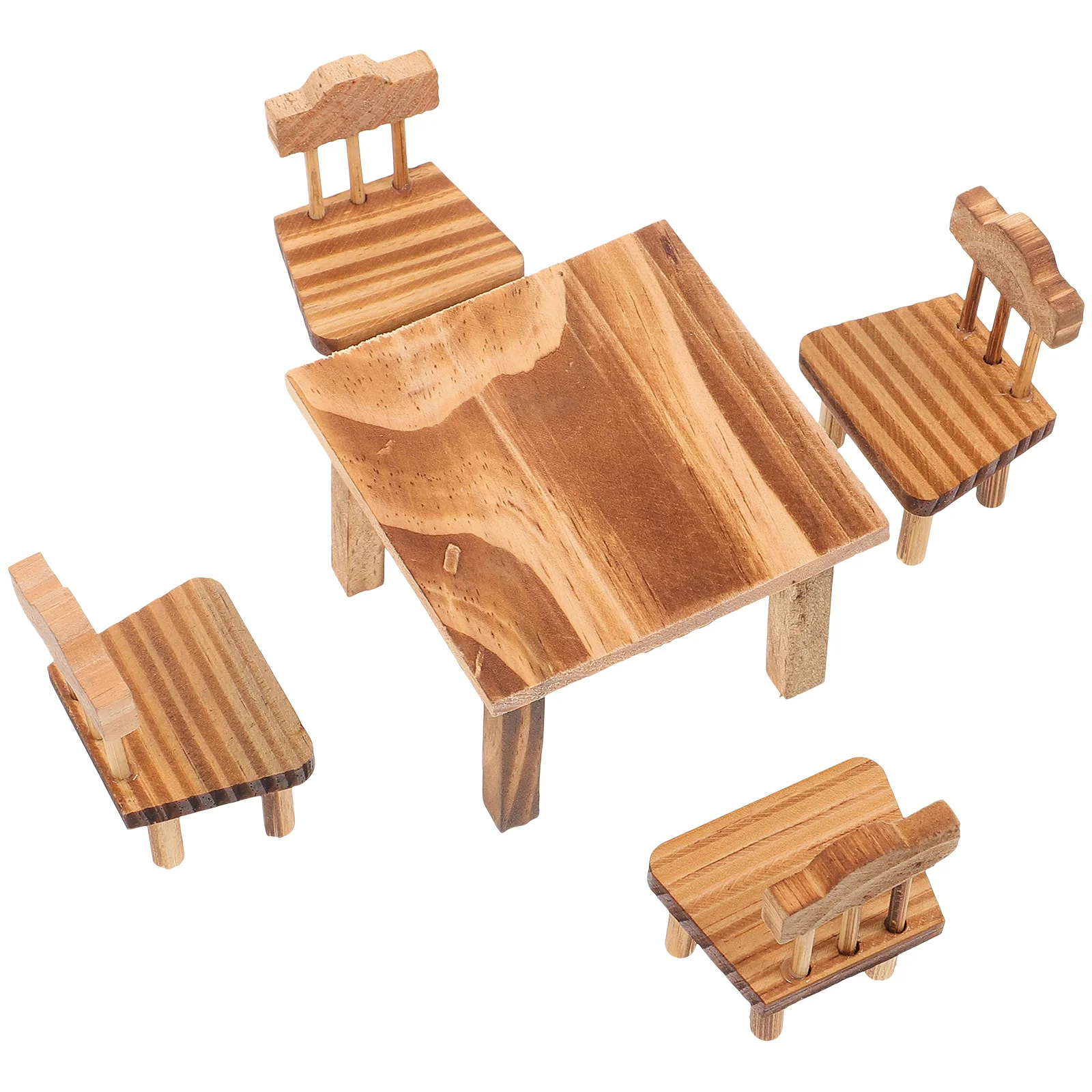 Set retrò Mini casa Piccoli mobili Tavolo Sedia Arredamento Decor Set Decor Ornamenti cinesi Tavolo Sedia Giocattolo Regalo