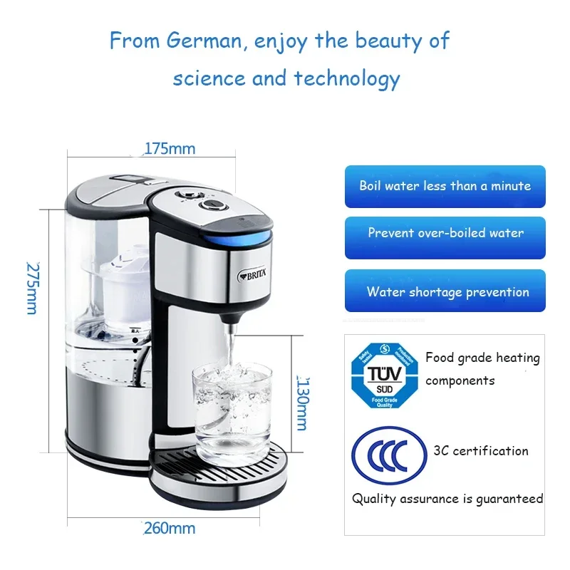 ห้องครัวหม้อกรองน้ําดื่มโดยตรงขวดน้ําเครื่องทําความร้อนในครัวเรือนเครื่องกรองน้ําอุปกรณ์ filtro de agua purificador de agua