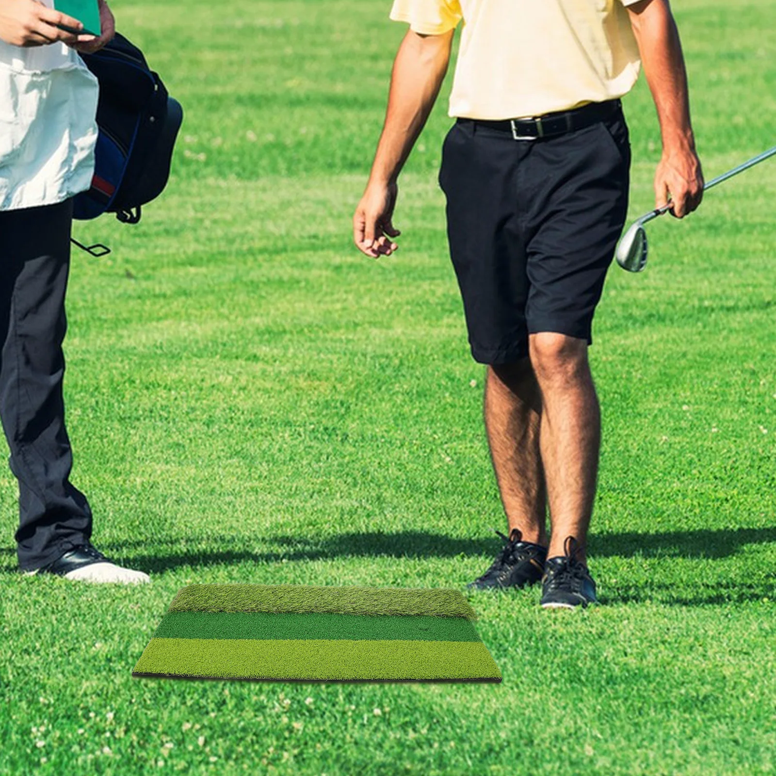 

Golf Hitting Mat Tricolor Portable Indoor Outdoor Practice Swing Accuracy PP Foam Plastic Realistic Ball Feel Golf Training