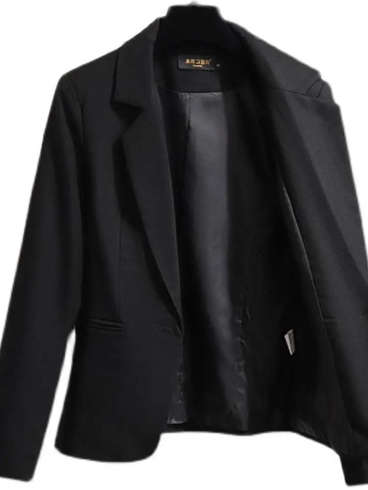 Bla Slim Fit Casual Sle Women's ort Suit Jaet Spring Autumn New Arrival Ele Faionable Office Wear Long Sve