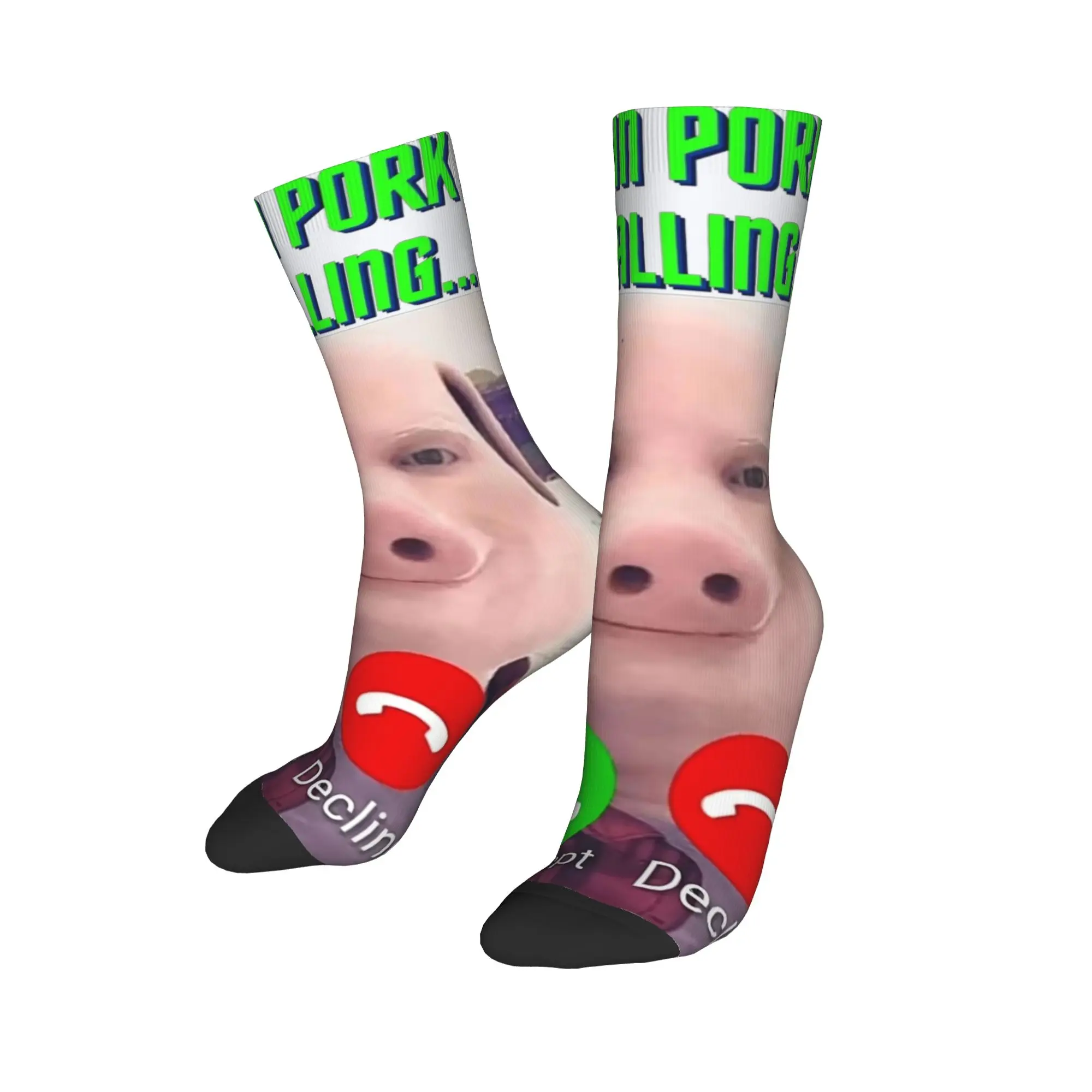 

John Pork Is Calling Stockings Men Socks High Quality Elegant Socks Spring Outdoor Anti Skid Printed Socks Birthday Present