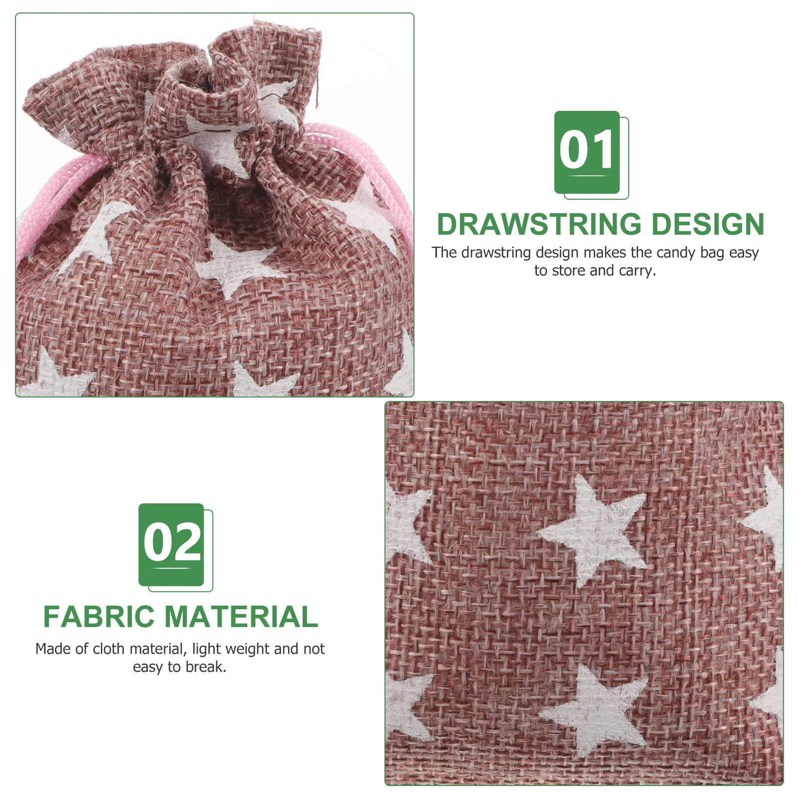 

1 set Christmas Gift Candy Bags for Party Favors Cloth Treat Sweets Present Packaging Drawstring Holiday Gift Holders Sweets