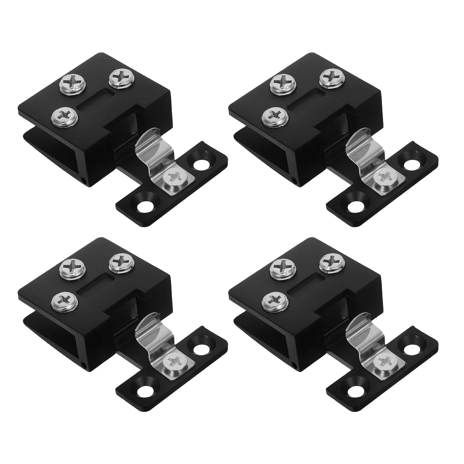 4Pcs Glass Door Hinges Clamp Stainless Steel 3-8Mm Tempered Glass No Drilling Cabinet Bathroom Shower Door Hardware Replacement