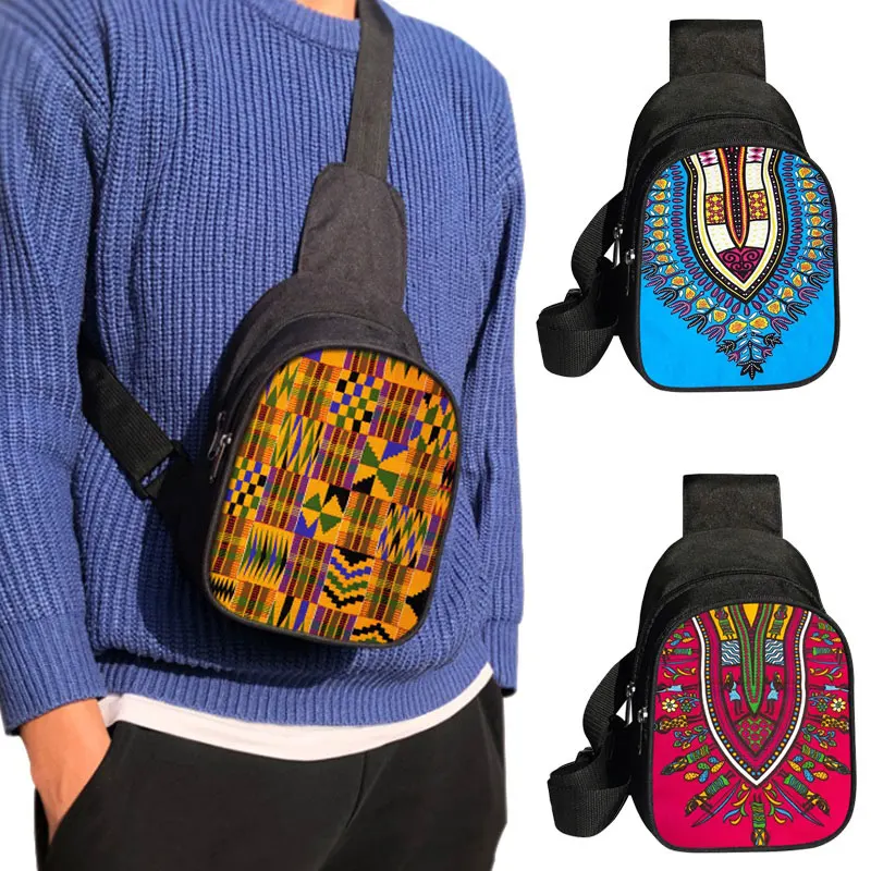 Riñonera cruzada con estampado clásico de África para mujer, bolso de cintura cruzado resistente al agua con logotipo africano, bolsos de cinturón de ocio para viajes, bolso para el pecho