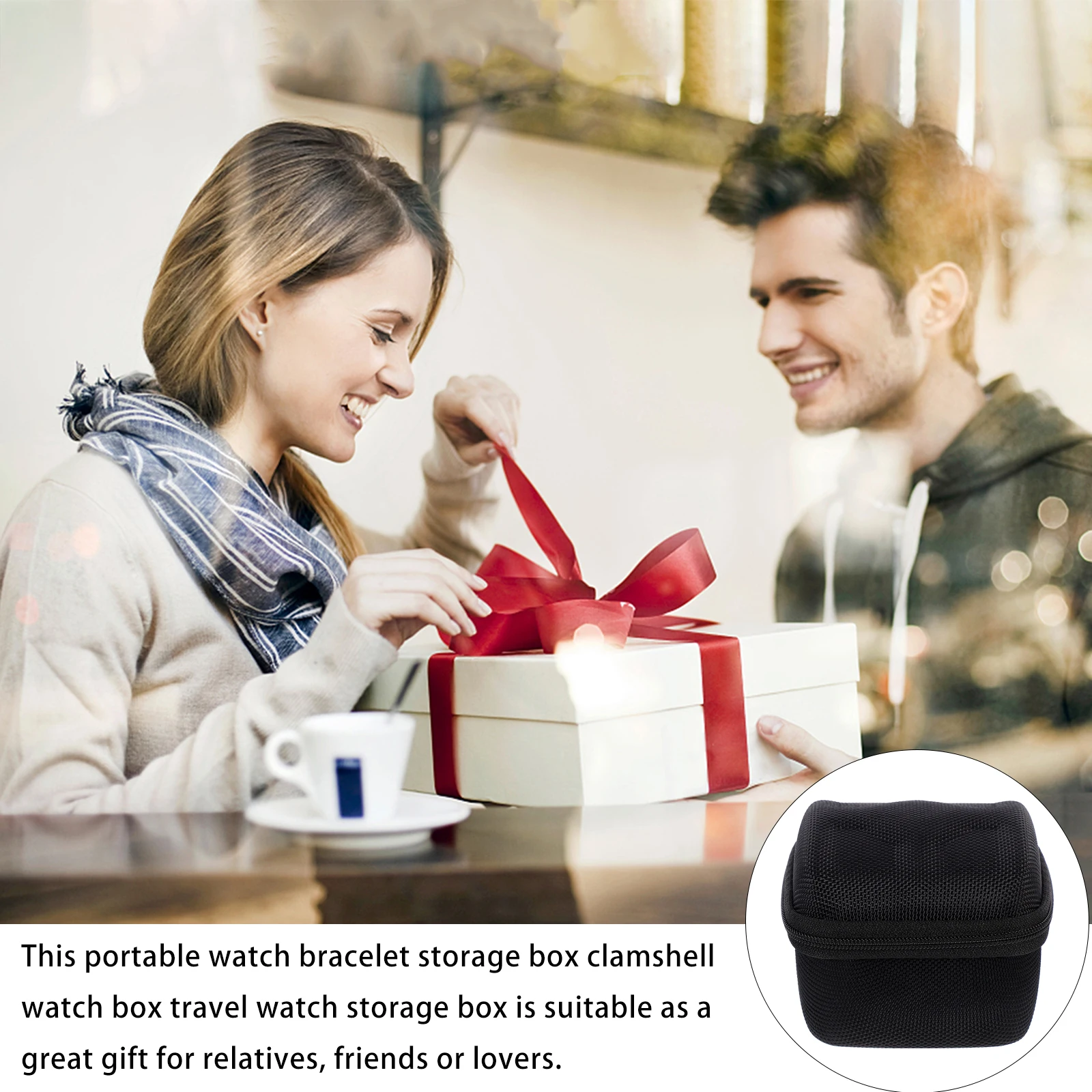 

Watch Storage Box Durable Bag Travel Container Bracelet Holder EVA Material Scratch Proof Dust Resistant Portable ganizer