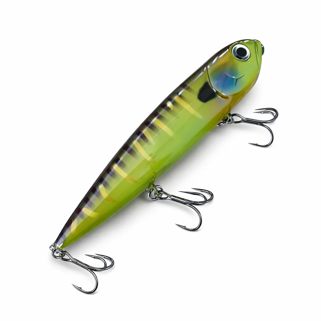 110mm 21g Topwater Popper Pencil Köder 3D Holographischer Laser Harter Angelköder für Salzwasser Seebarsch-Angeln – Detail 2