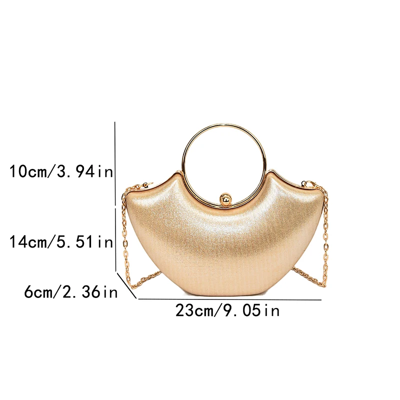 Shell Bag New In Evening Clutch Arclylic Crossbody Party Purse Women\'s Elegant Coin Wallet for Cocktail Handbag with Chains