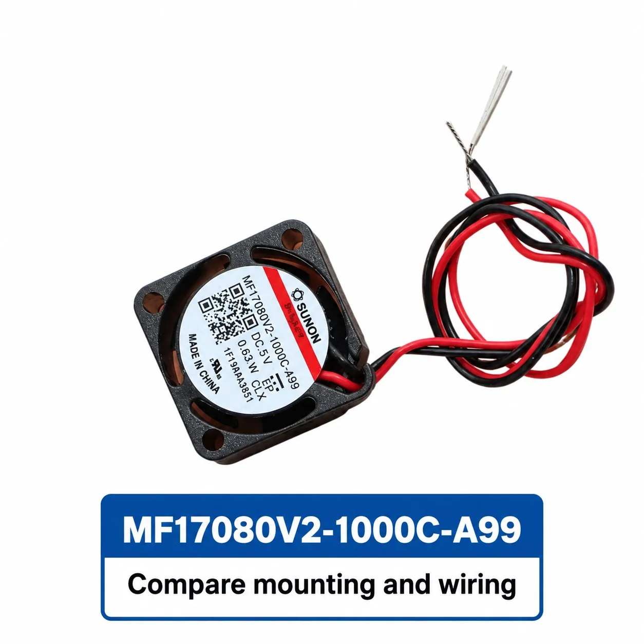 MF17080V2-1000C-A99 Cooling Fan 17mm 5V 16500RPM 2-Pack for SUNON