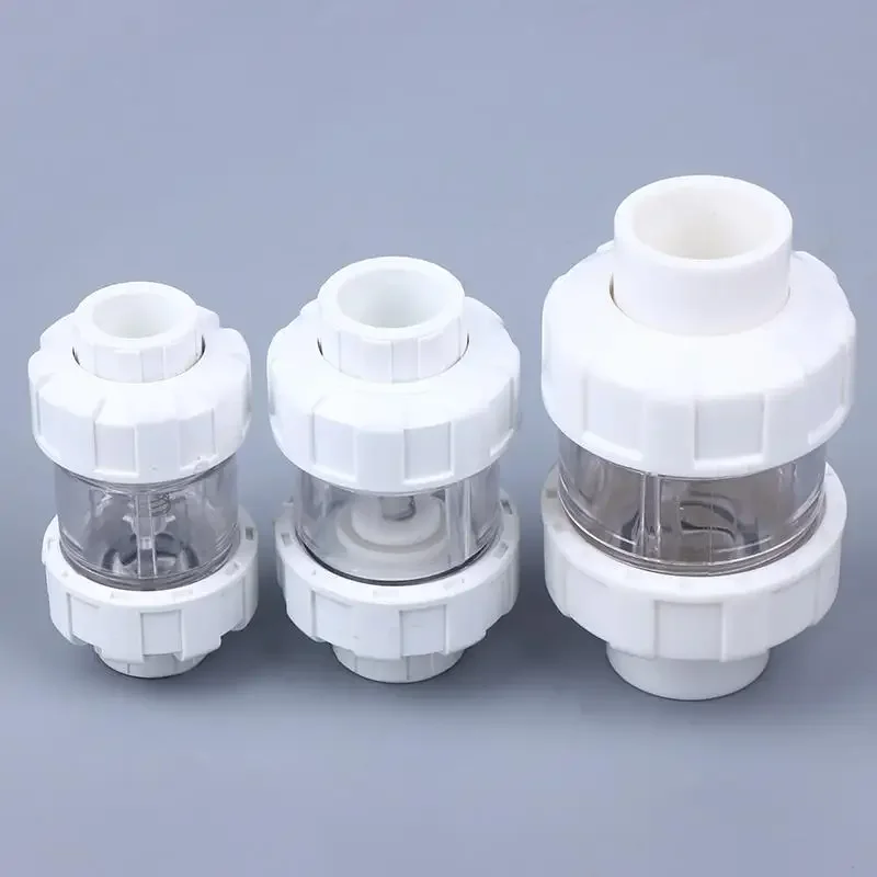 Single Unit Anti-Siphon Aquarium Valve; Transparent 20/25/32mm Fish Tank Check Valve